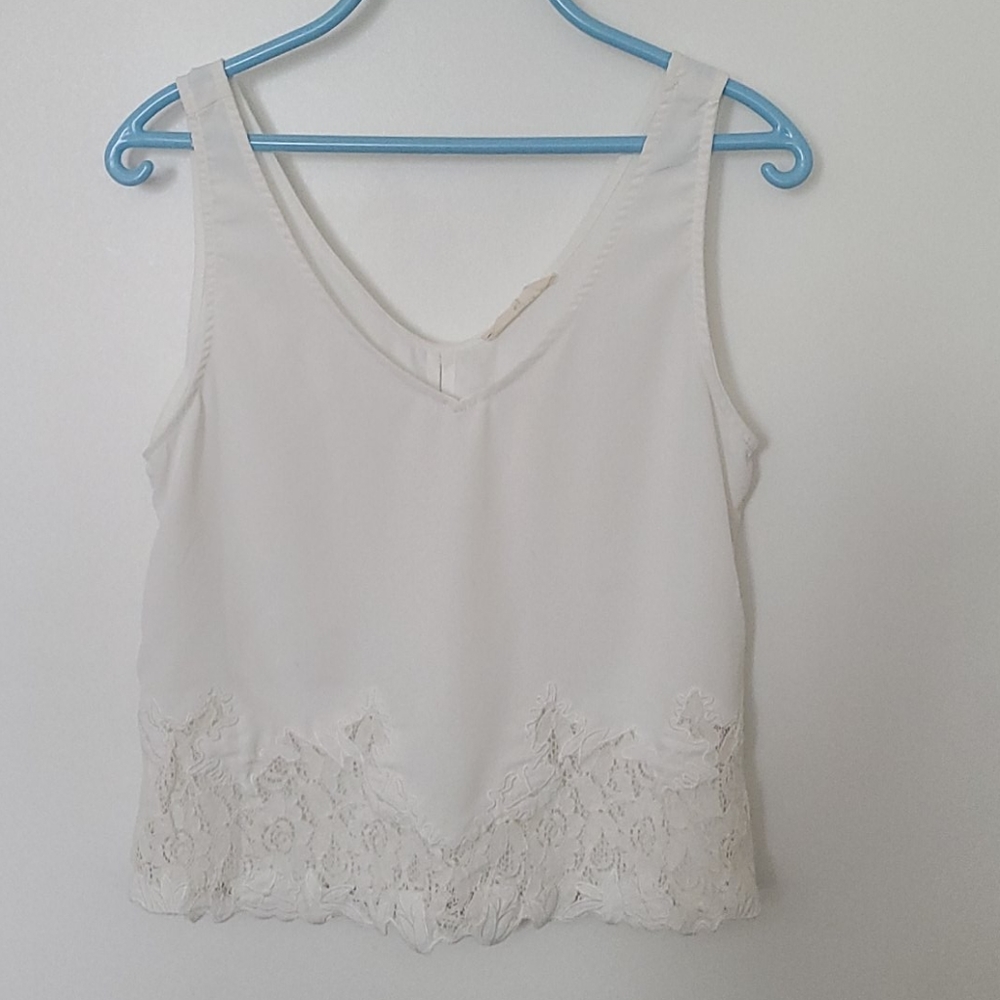White tank crop top